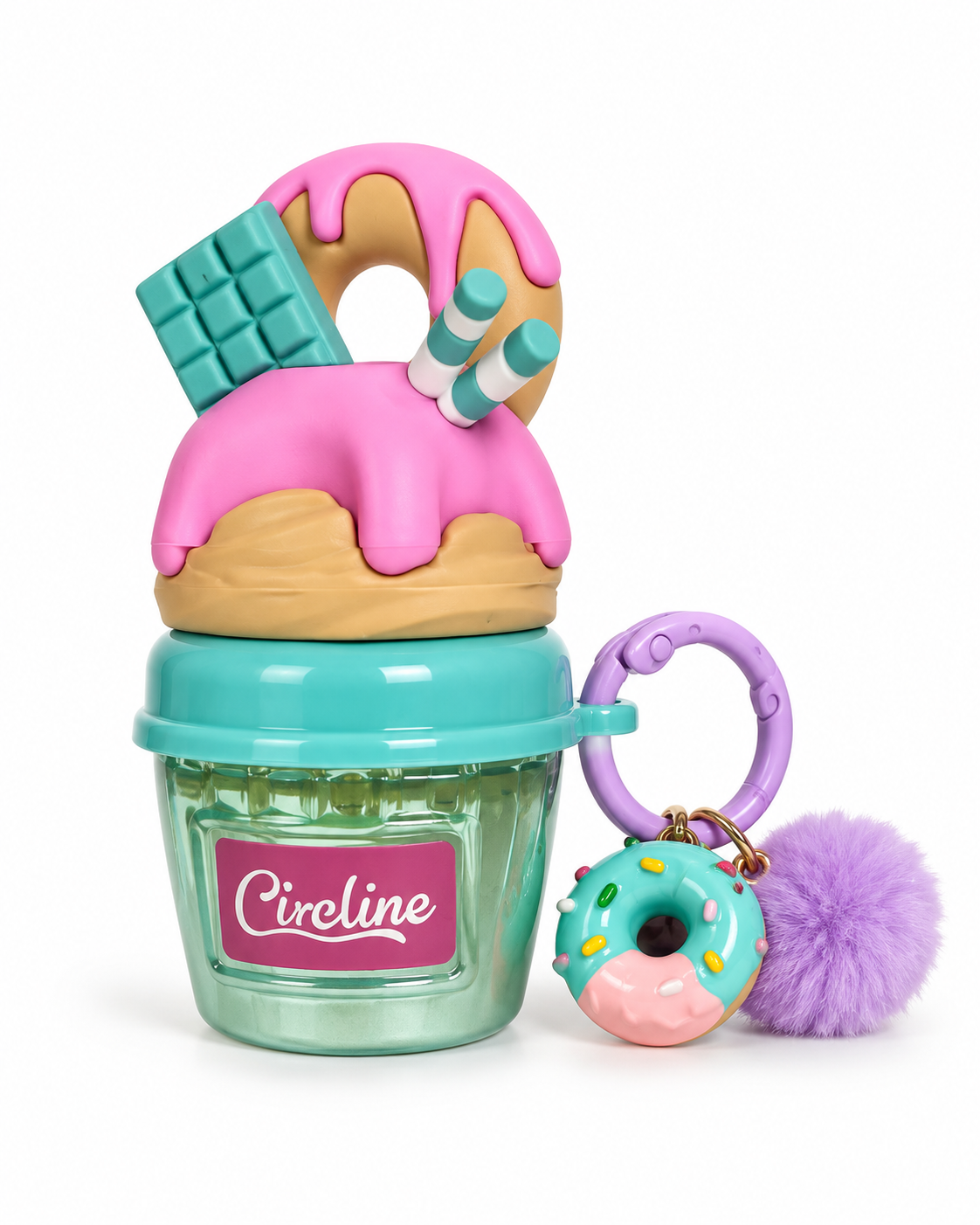 Mini Donut Perfume Keychain