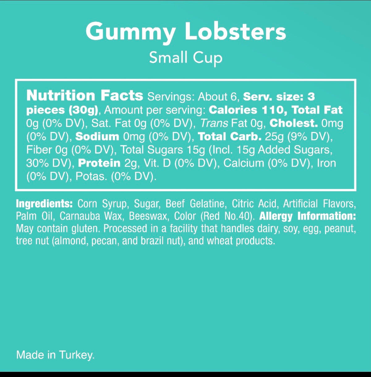 Gummy lobster